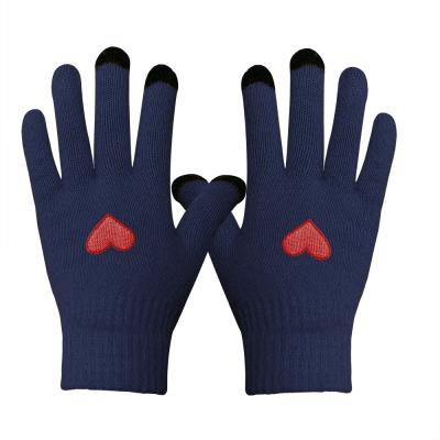 China Touch Screen Adults Embroidery Glove Touch Screen Magic Fingers Knitted Glove for sale