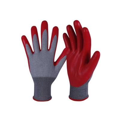 China Anti-cut cut resistant nitrile coated working gloves for construction maintenance for sale