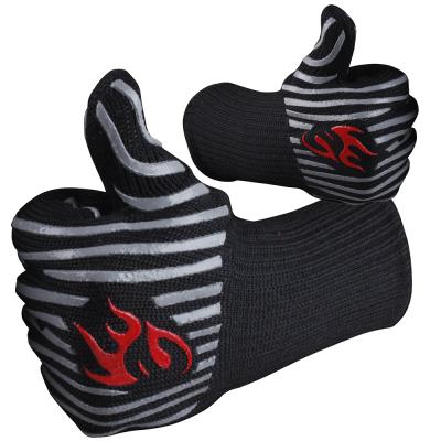 China BBQ Heat Resistant Anti-Slip Gloves Oven Camping Silicone Heat Resistant Gloves for sale