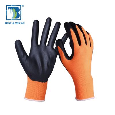 China Cut Resistant ASIN Cut Level A5 18G HPPE Grade 5 PU Coated Work Safety Gloves for sale