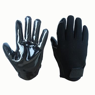 China Shock Resistant Patent Leather And Adjustable Cuff Black Impact Mechanic Working Gloves for sale