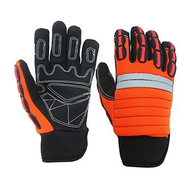 China Anti Slip Mechanic Work Gloves Impact Resistant Shock Resistant Safety for sale