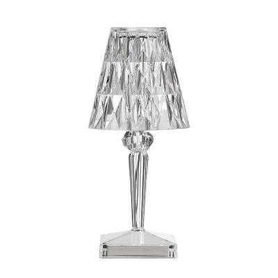 China Crystal Table Lamp Romantic Home Contemporary Radio Wireless Restaurant Hotel Modern Acrylic Black Blue Indoor Portable Lights for sale