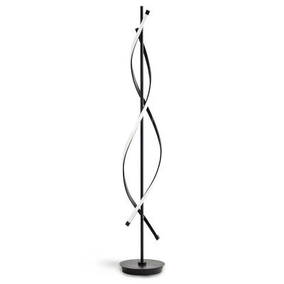 China Modern Minimalist Metal Painted Curve Living Room Bedside LED Floor Standing Lights LED Black/Modern Floor Lamp White for sale