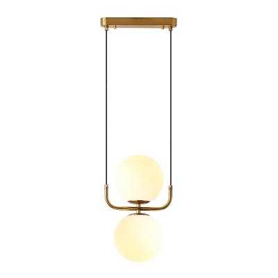 China Modern Minimalist Modern Dining Room Pendant Lights Cloud Glass Ball Suspended Nordic Lights Full Copper Pendant Light for sale