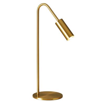 China Contemporary Wholesale Modern Minimalist Table Lamp For Office Desk Luxury Brass Light Real Living Room Bedroom Study LED for sale