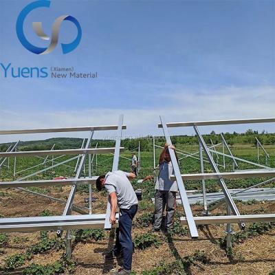 China Framed Aluminum PV Panel Installation System Solar Panel Ground Mount Rail for sale