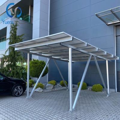 China 2021 New Design Framed Waterproof Solar PV Car Parking Stainless Steel Parking Lots Support Structure for sale