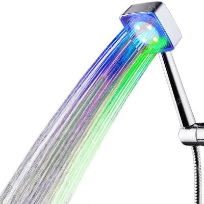 China Without Switch Multi-colors ABS Material Lightweight Hydro Colorful Bath Room Showers 8008-C4 for sale