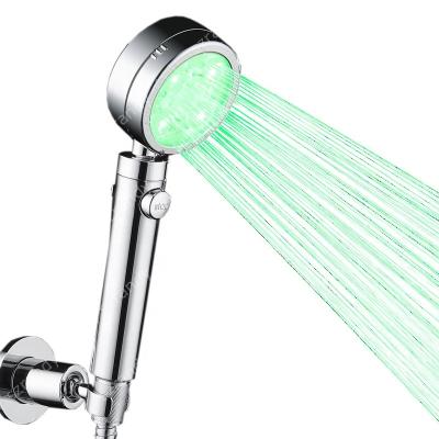 China Without Sliding Bar LED Green Color Switch Handle Plastic Shower Trolley Without Battery for sale