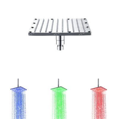 China Without Slide Bar Temperature Control 3 Color Led 8 Inch Top Spray Shower (Blue-Green-Red) for sale