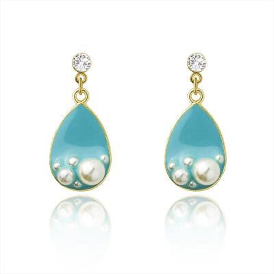 China New Trendy Statement Summer Water Drop Fancy Cute Dangle Earrings For Women Jewelry for sale