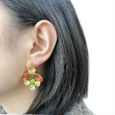 China FASHIONABLE Earings for Women 2021 Colorful Crystal Ear Stud Earring Woman for sale