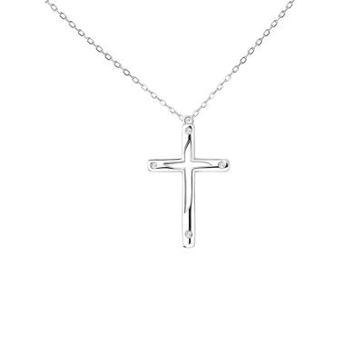 China FASHIONABLE Custom Crucifix Simple Chain Plated 925 Sterling Silver Necklace From Logo Jewelry Maker For Pendants for sale