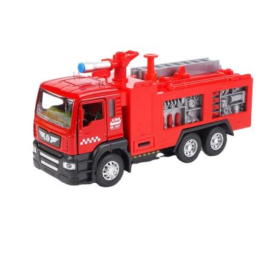 China Wholesale Toy Amazon Hit Mini 1:50 Construction Friction Fire Truck Toys Diecast Car Set For Children for sale