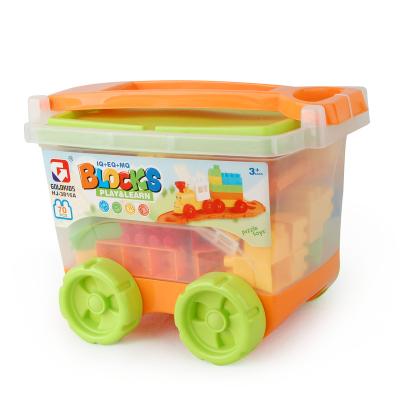 China DIY TOY 70pcs Trailer Innovative Blocks Toy Activities Building Blocks Sets Toy Brick For Kids Gifts for sale