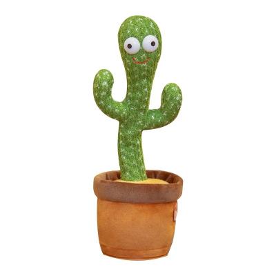 China Decompression play cactus wholesale electric bailarin hit plush Amazon plants cactus gift dance toy for sale