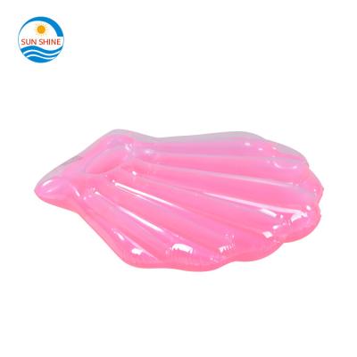 China 2020 0.22mm 6P PVC+transparent inflatable pool game slide Shell Mat Inflatable Seashell Pool Float for adults for sale