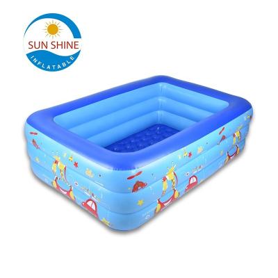 China Outdoor sun 210cm high quality 82 inch swimming pool PVC inflatable adult plastic swimming pool in stock for sale