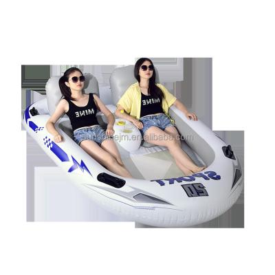 China PVC New Design 2021 New Design Inflatable Row Lounger Pool Float Water Lounge Floating Island for sale