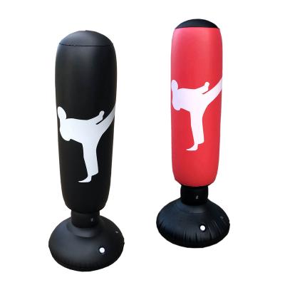 China Black PVC Sun Inflatable Air Stand Power Trick Training Punching Bag for sale