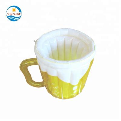 China Sustainable Inflatable Ice Cup Holder , Drink Can Inflatable Coaster / Beer Cooler for sale