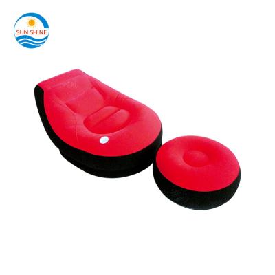 China (Height)Adjustable Air Chaise Inflatable Leisure Couch Chair Sofa Relax With Round Chair for sale