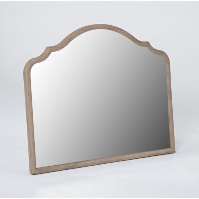 China High Quality Traditional Wooden Wall Mirror , Fancy Arched Wooden Wall Mirror 46x36 Inch for sale