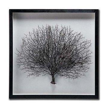 China Fashionable Aesthetic Room Decor Art Wall Frame Shadow Box For Room Decor Wood Framed Art Tree for sale