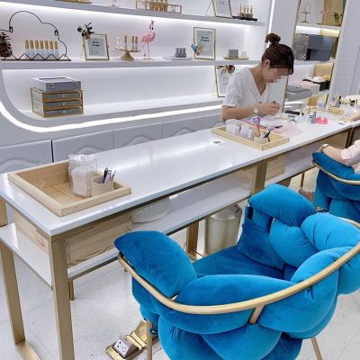 China Popular Customized Economic Simple Modern Manicure Table And Chair Set for sale