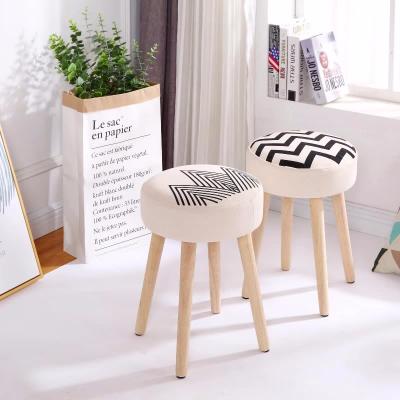 China Bedroom Household Solid Wood Round Nordic Modern Single Bench for sale