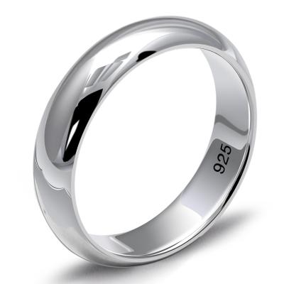 China 925 Sterling Silver Wedding Party Romantic Custom Men/Sweet Woman 925 Silver Rings Fashion Simple Party Silver Rings for sale