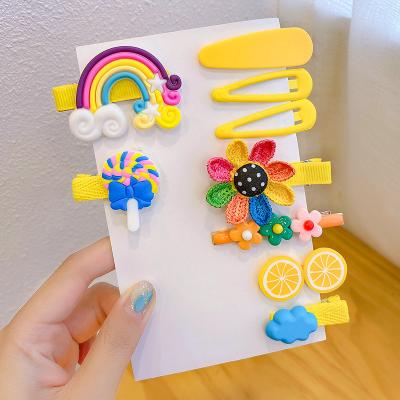 China Fashion Cartoon Fruits Barrettes Kids Girls Soft Hairpins Shape Hair Clips Headbands Hair Accessories For Kid Headdress for sale