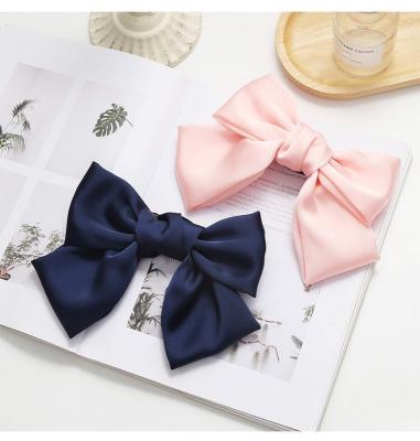 China Bohemian ribbon bowknot fabric art fashion fashion hairpin joker super soft female fabric art simple hairpin for sale