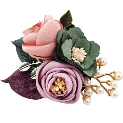 China Bohemia DIY Fabric Flowers Women's Clothing Accessories Brooch Fashion Atmosphere Wedding Supplies Corsages for sale