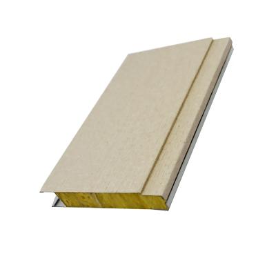 China Modern Insulated Exterior Steel Rock Wool Sandwich Wall Panel Roof Sheet for sale