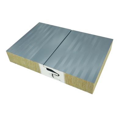 China Low Cost Warehouse Modern Rock Wool Sandwich Wall Roof Panel Lightweight Prefab Partition Panel for sale