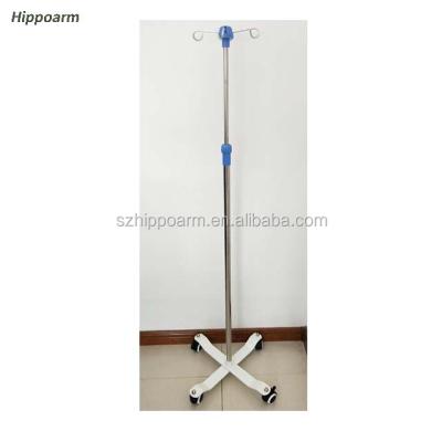 China Adjustable Iv Stand Hospital Equipment Stainless Steel Drip Rack Iv Pole For Clinic for sale