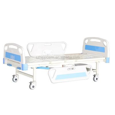 China Hospital bed triple function hospital bed with iv post ABS headboard quickly deliver for sale