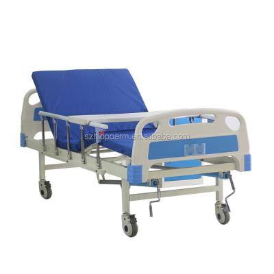 China Hospital Crank Double Bed Hospital Bed ABS Manual Headboard Quickly Deliver for sale