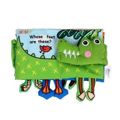 China New Design 4sheets=8pages Dinasaur Baby Early Educational Cloth Book, Gift Toys Baby Washable Cloth Cloth Book for sale