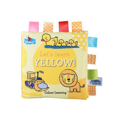 China Preschool Eductional Toys Hotsale Baby Enlightenment Cloth Book Knowledge Color Toy Cloth Book Purple Education Toy For Children for sale