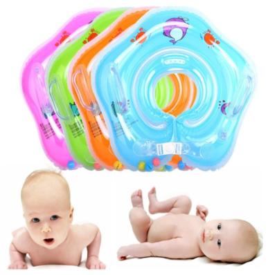 China Infant Bath Pool Airbags Baby Eco-friendly Double Floating Neck Stable Green Flexible Ring Inflatable Element Belt For Babies for sale