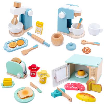 China Kitchen Toy Explosion Play House Toys Children's Toy Simulation Wooden Kitchen Toy Set for sale