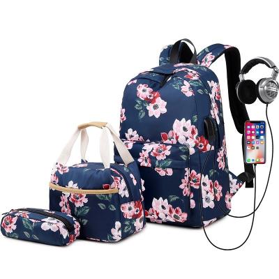 China School Life School Daily Backpacks Set Girls Bookbags Backpack With Pencil Case Kids School Bag And Lunch Bag Set for sale