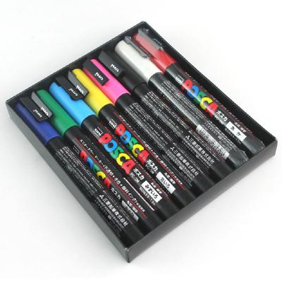 China School and Office Used Paint Fine Point Ball Available Posca PC-3M/5M Marker Pen Art 1pc 0.9-1.3 mm 8 Uni Colors for sale