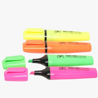 China Promotional Markers & New Style Highlight Bars Big Logo Fluorescent Color Custom Creative Student Highlight Pen Capacity Highlighter Pen for sale