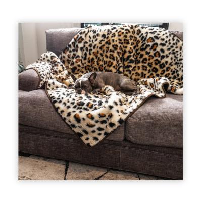 China Wholesale Washable Leopard Print Pet Cowhide Cushion Cow Skins Mat Custom Dyed Cowhide For Blanket And Blankets for sale