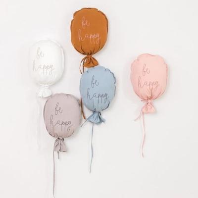 China New Arrival Safe/Soft/Comfortable/Colorful Top Selling 2023 Pieces Canvas Cotton Balloon Shape Pillow For Baby Room Decor Balloons Wall Hanging Tiles for sale