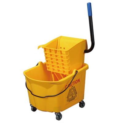 China Viable Commercial Broom Cart Janitor Wringer Wringer Wet Cleaning Bucket for sale